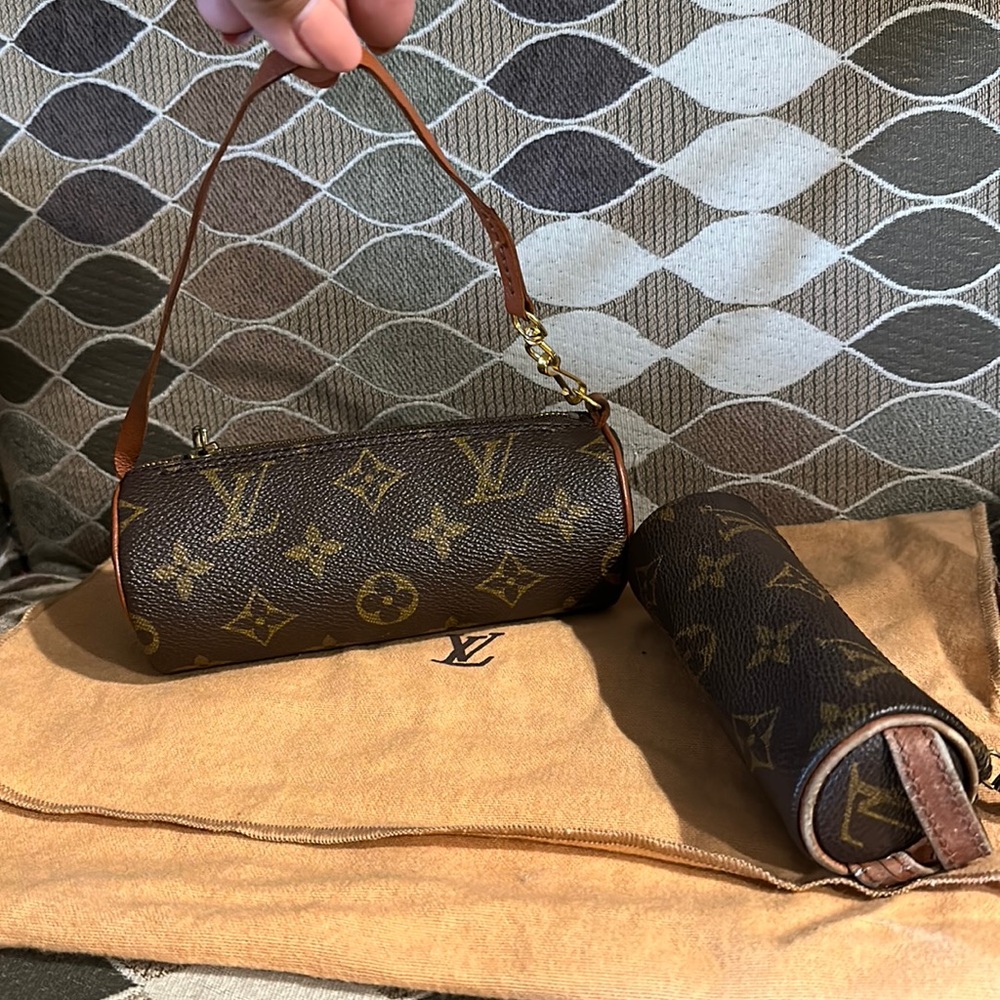 Authentic Louis Vuitton Monogram Papillon Mini Pouch 2D270050n" with coin purse